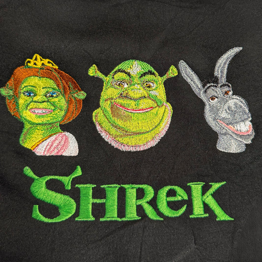 Shrek felpa/tshirt con ricamo