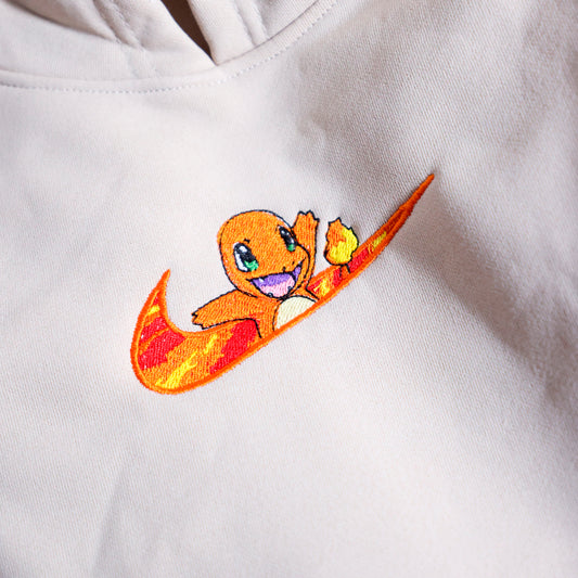 Charmander & Charizard set di 2 felpe/tshirts con ricamo