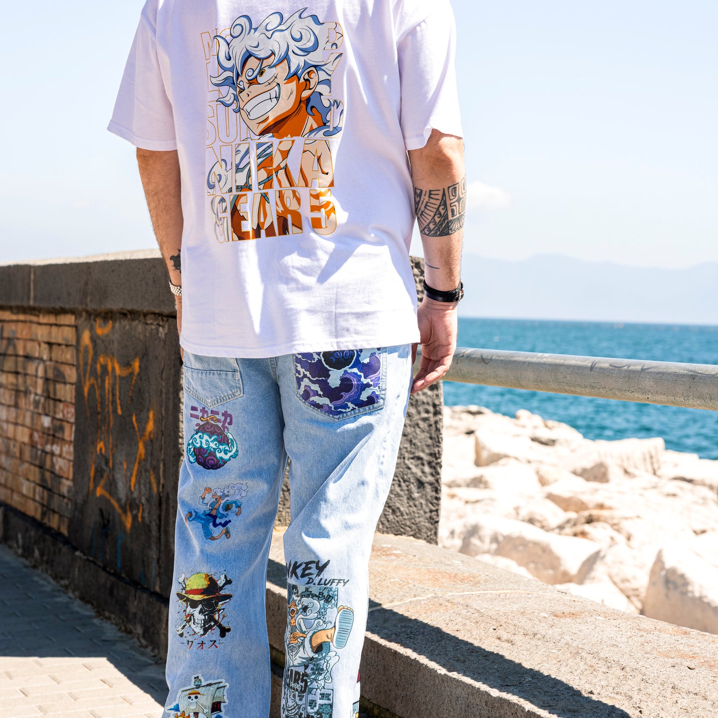 Luffy Jeans con stampa