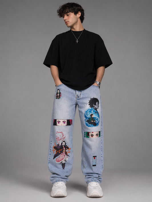 Demon Slayer Jeans con stampa