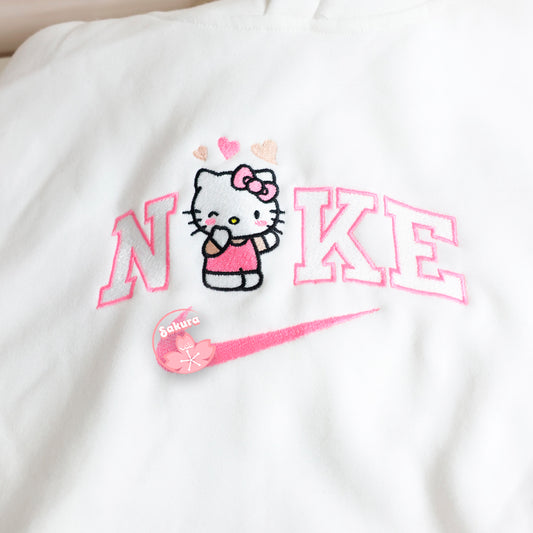 Hello Kitty felpa/tshirt con ricamo