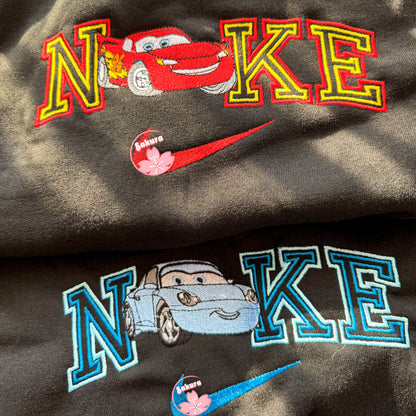Cars set di 2 felpe/tshirts con ricamo