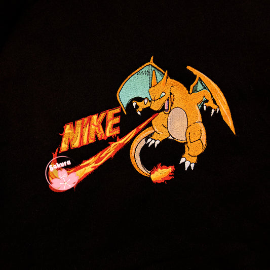 Charizard felpa/tshirt con ricamo