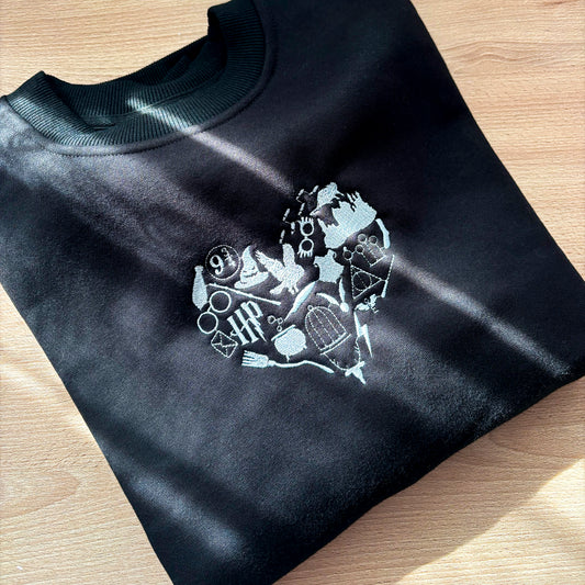 Harry Potter cuore felpa/tshirt con ricamo