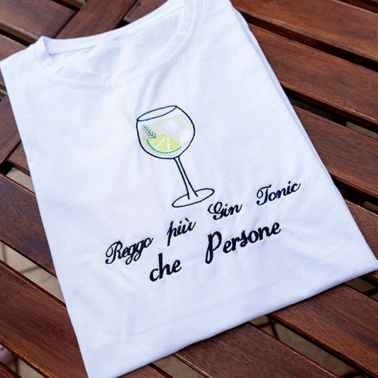 Gin Tonic felpa/tshirt con ricamo