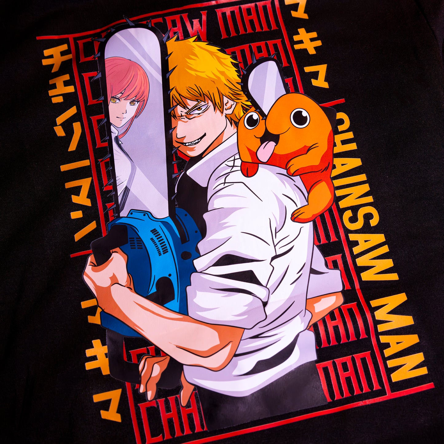 Chainsaw Man felpa/tshirt con Stampa fronte/retro