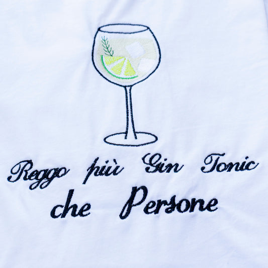 Gin Tonic felpa/tshirt con ricamo