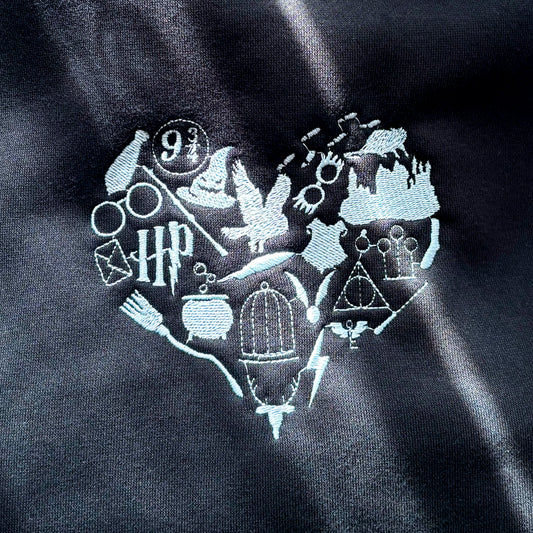 Harry Potter cuore felpa/tshirt con ricamo
