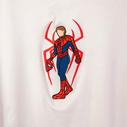 Spiderman felpa/tshirt con ricamo fronte/retro (versione 1)