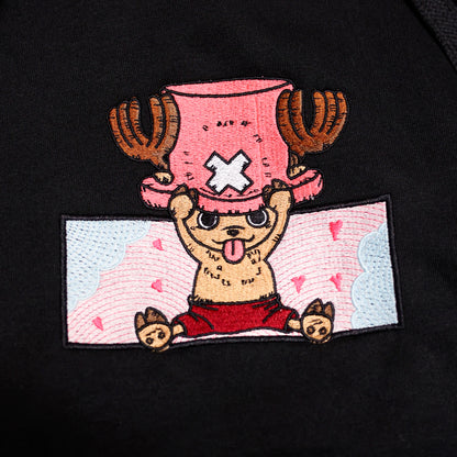 Chopper felpa/tshirt con ricamo