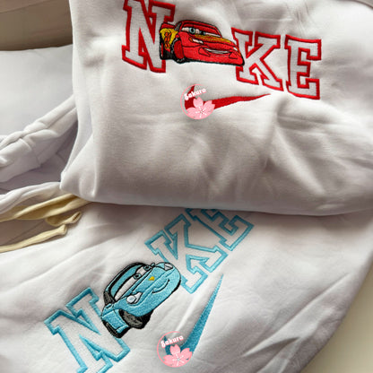 Cars set di 2 felpe/tshirts con ricamo