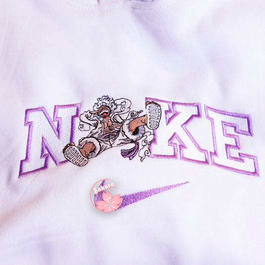 Luffy Gear 5 felpa/tshirt con ricamo