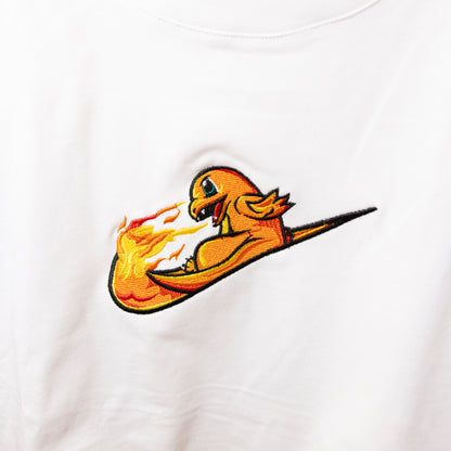 Charmander swoosh felpa/tshirt con ricamo