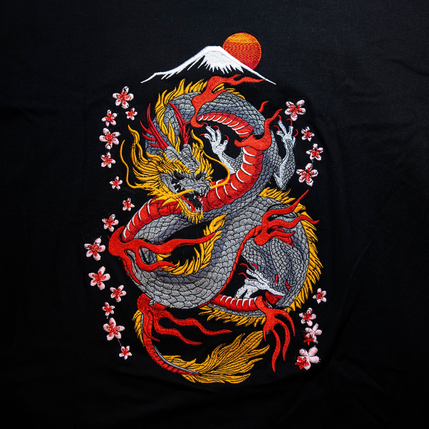 DRAGONE tshirt/felpa con ricamo