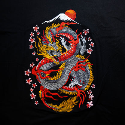 DRAGONE tshirt/felpa con ricamo