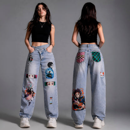 Demon Slayer Jeans con stampa