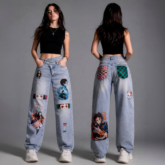Demon Slayer Jeans con stampa