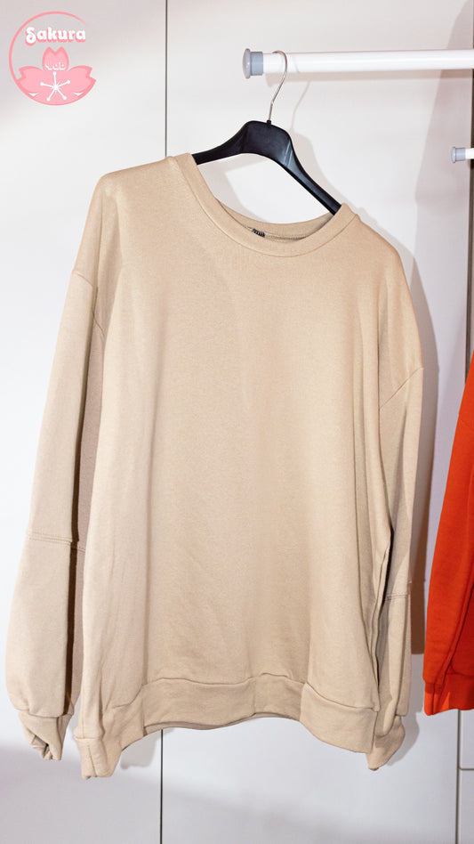 Felpa Beige girocollo taglia unica M-L