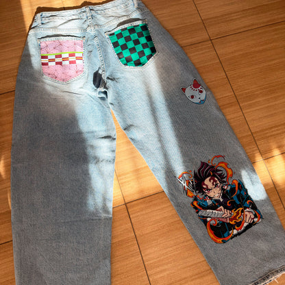 Demon Slayer Jeans con stampa