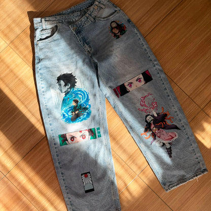 Demon Slayer Jeans con stampa
