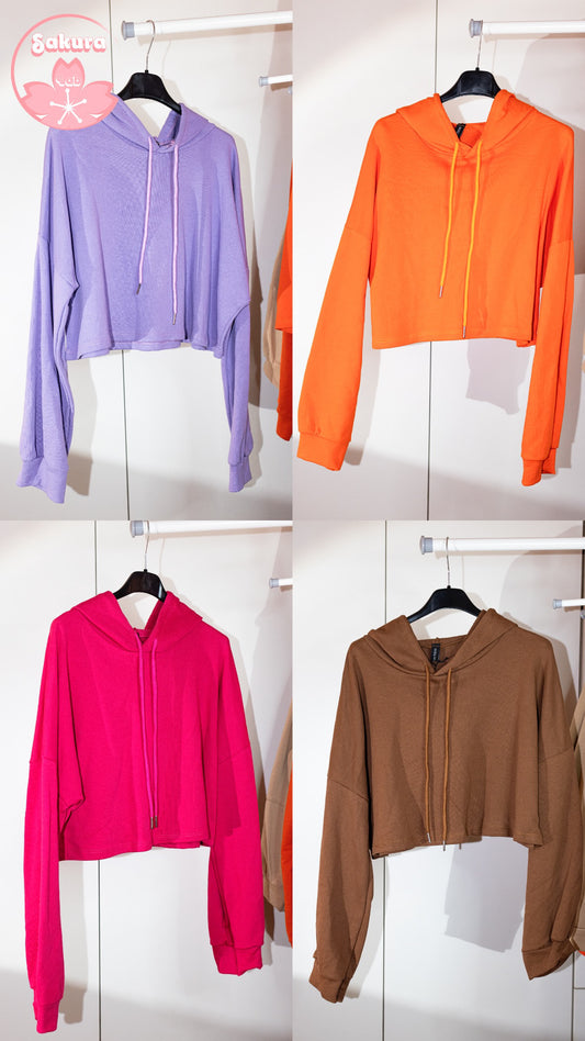 Felpa garzata Crop - taglia unica S-L