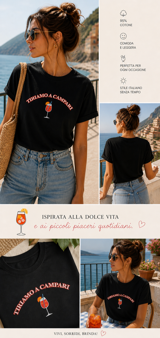 Campari felpa/tshirt con ricamo