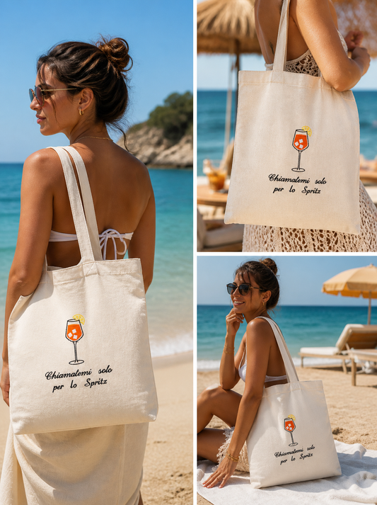 Spritz tote bag con ricamo