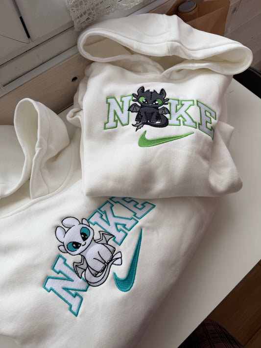 Sdentato e Furia Bianca set di 2 felpe/tshirts con ricamo