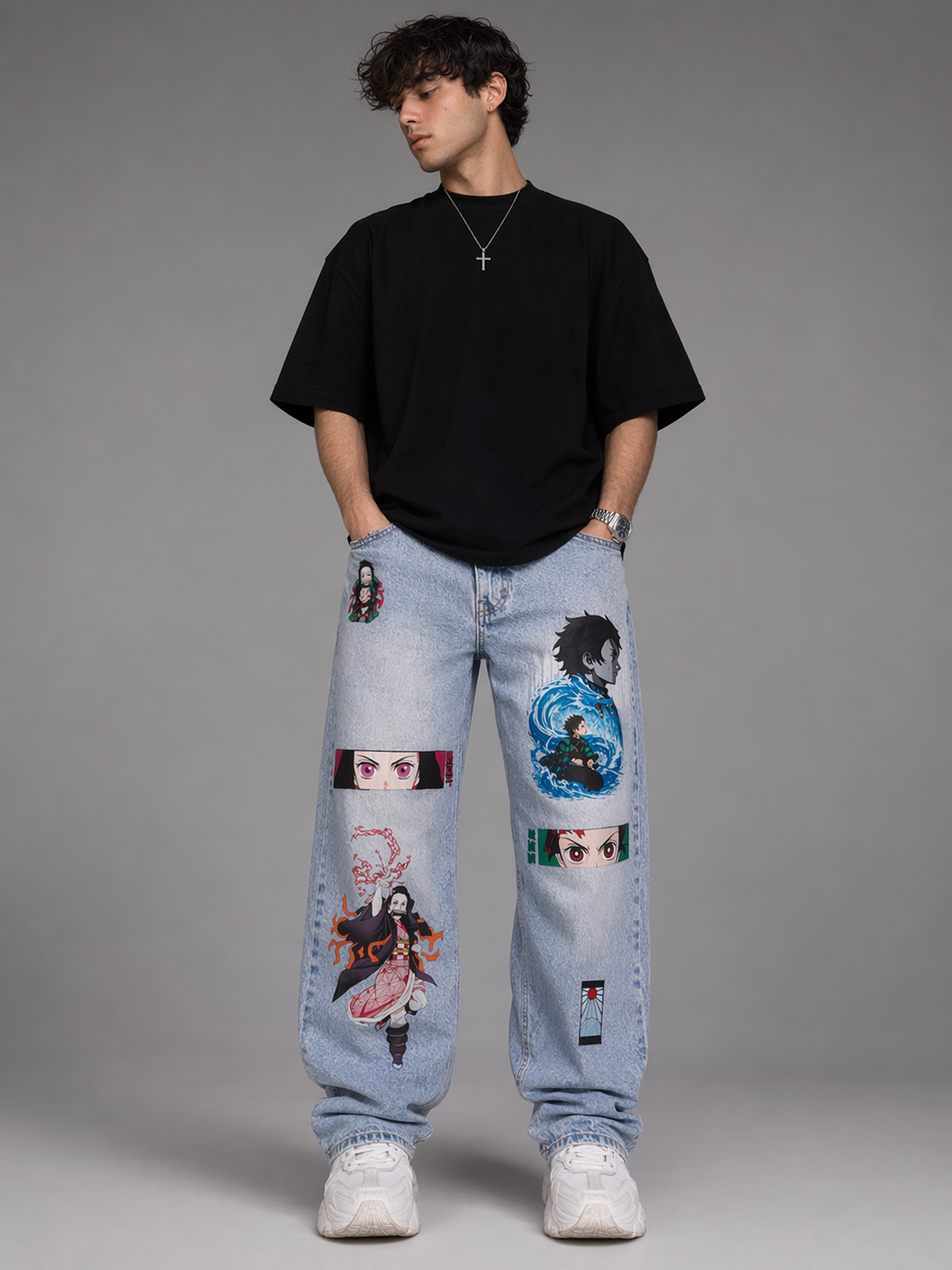 Demon Slayer Jeans con stampa