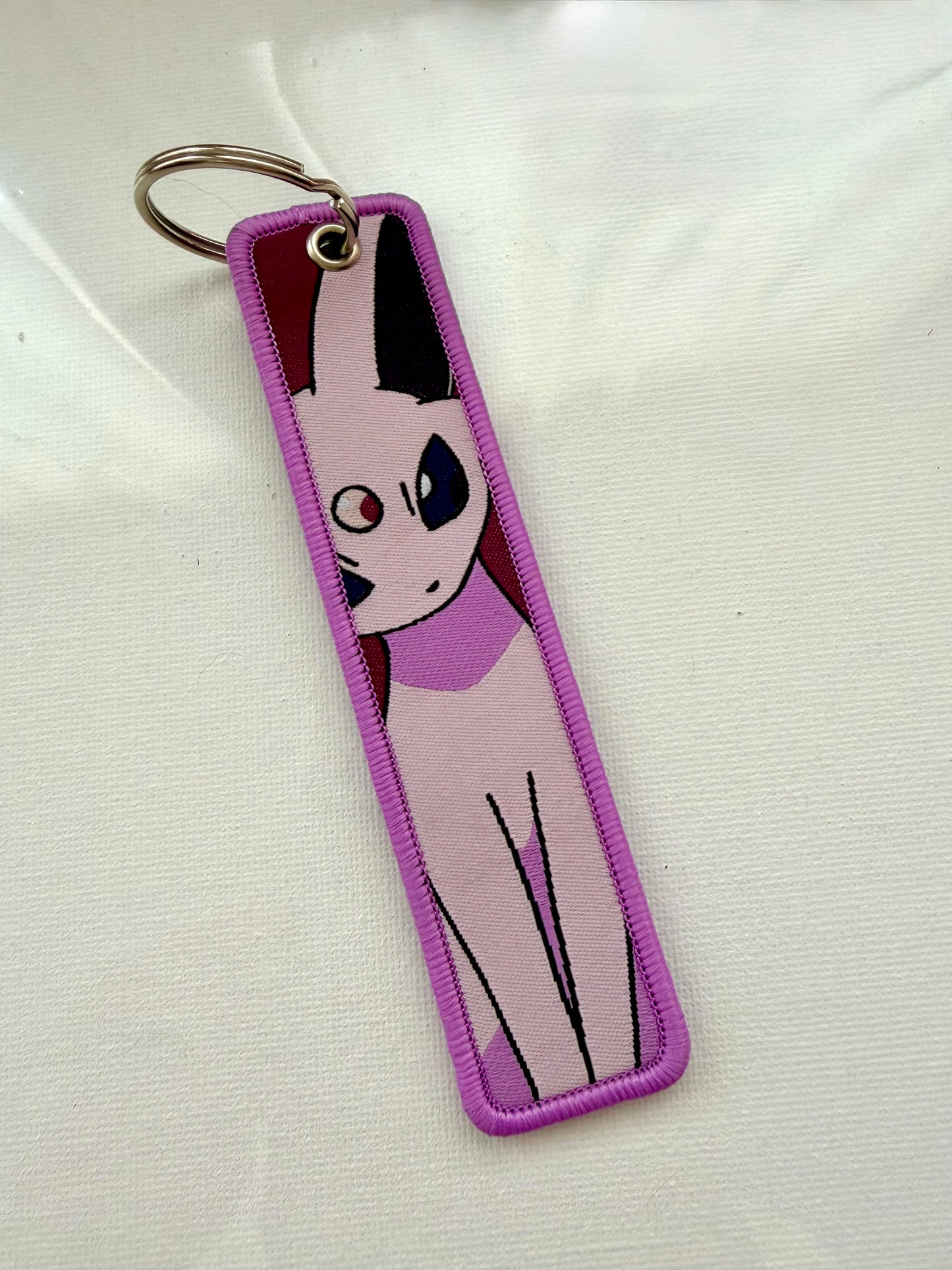 Espeon portachiavi ricamato