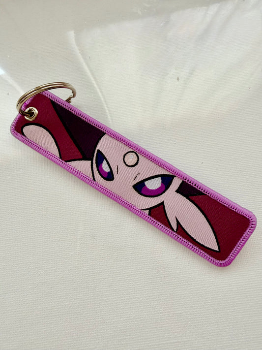 Espeon portachiavi ricamato