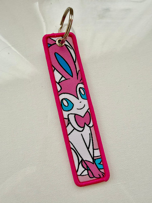 Sylveon portachiavi ricamato