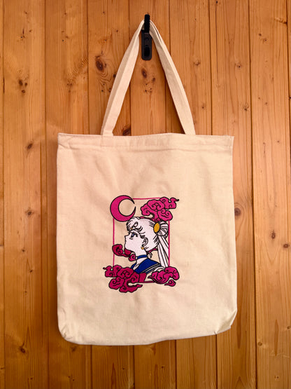Sailor Moon tote bag con ricamo fronte retro