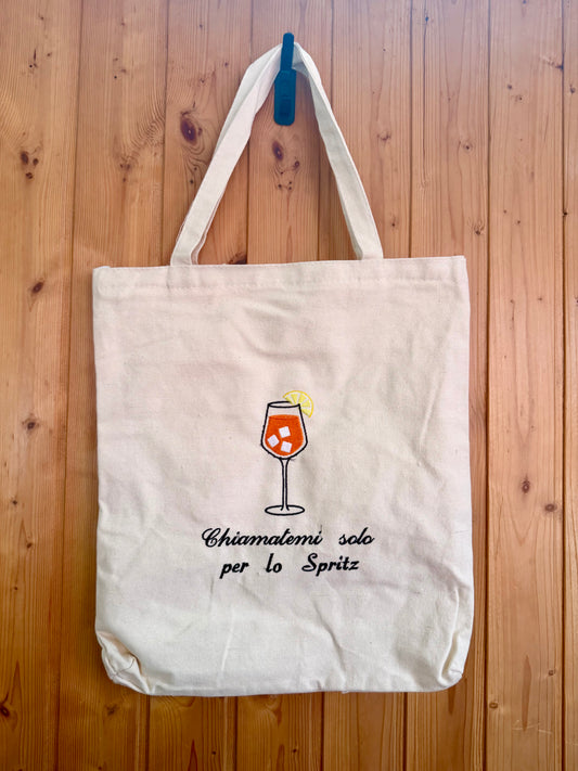 Spritz tote bag con ricamo