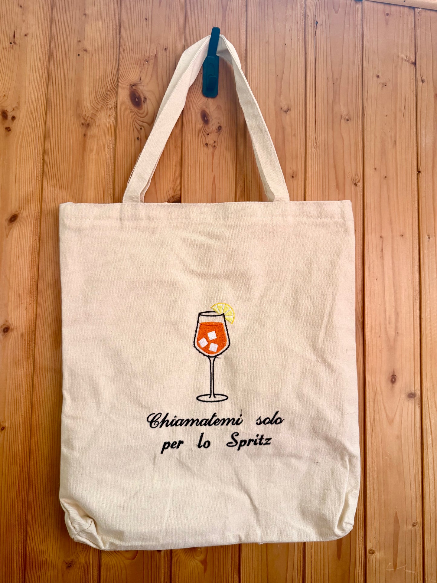 Spritz tote bag con ricamo