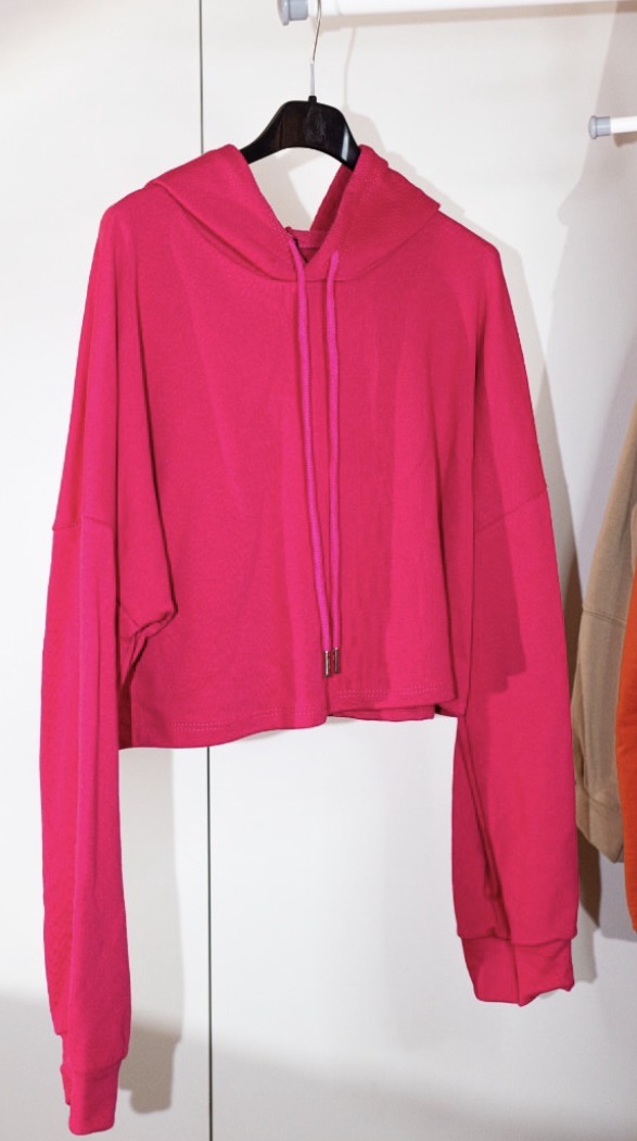 Felpa garzata Crop - taglia unica S-L