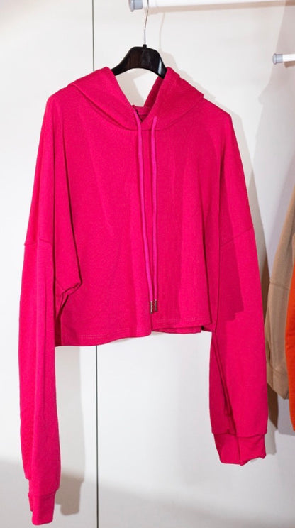 Felpa garzata Crop - taglia unica S-L