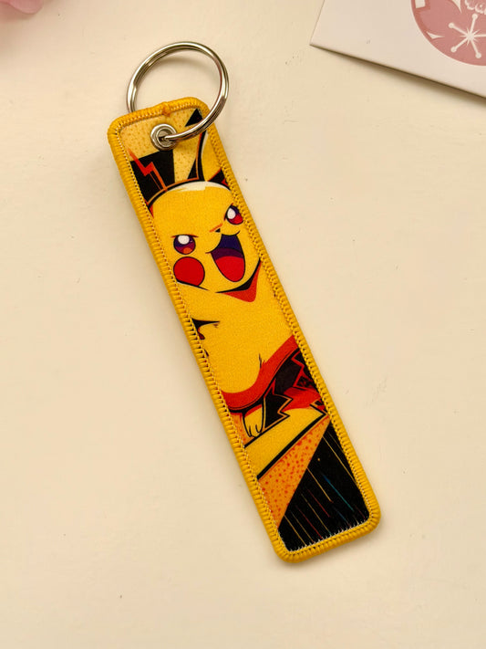 Portachiavi ricamato Pikachu