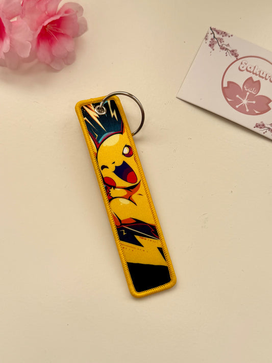 Portachiavi ricamato Pikachu
