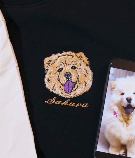Il tuo Pet felpa/tshirt con ricamo lato cuore