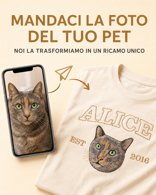 Il tuo Pet felpa/tshirt con ricamo