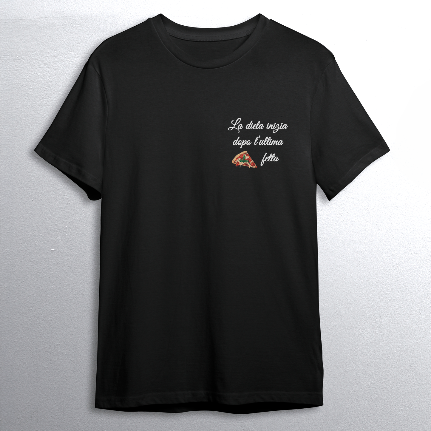 Pizza felpa/tshirt con ricamo