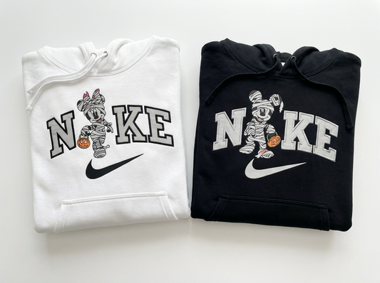 Topolino e Minnie Mummie di 2 felpe/tshirts con ricamo