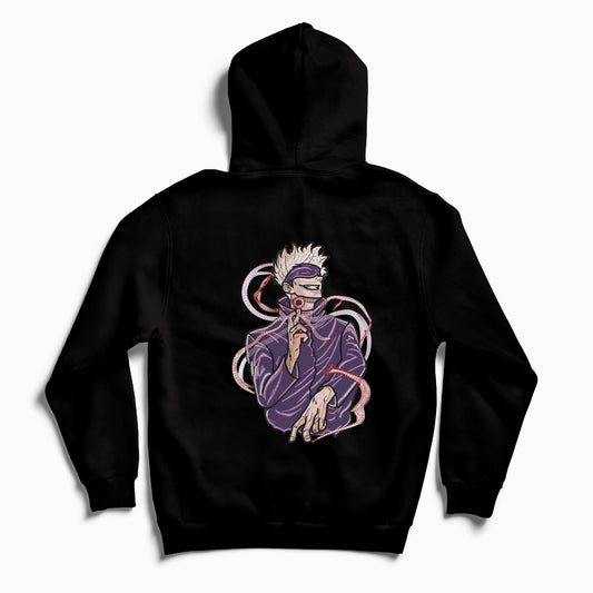 Gojo felpa/tshirt con ricamo fronte-retro (Jujutsu Kaisen)