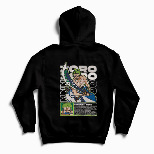 Zoro felpa/tshirt con ricamo fronte-retro
