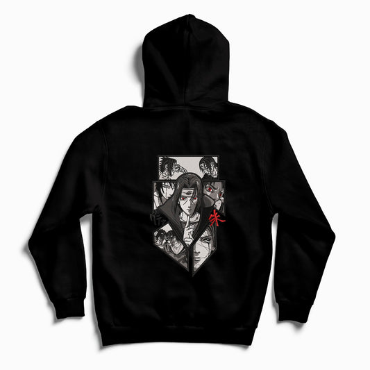 Itachi felpa/tshirt con ricamo fronte-retro