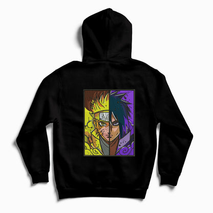 Naruto e Sasuke felpa/tshirt con ricamo fronte-retro