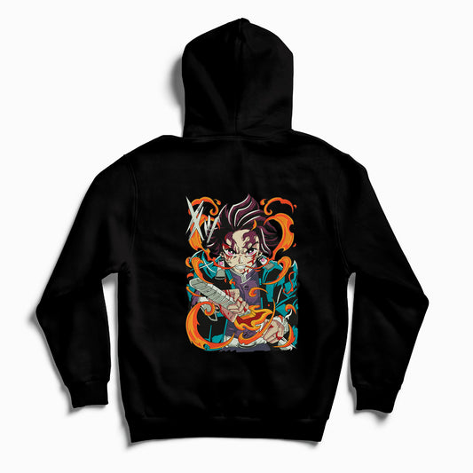 Tanjiro felpa/tshirt con ricamo fronte-retro (Demon Slayer)