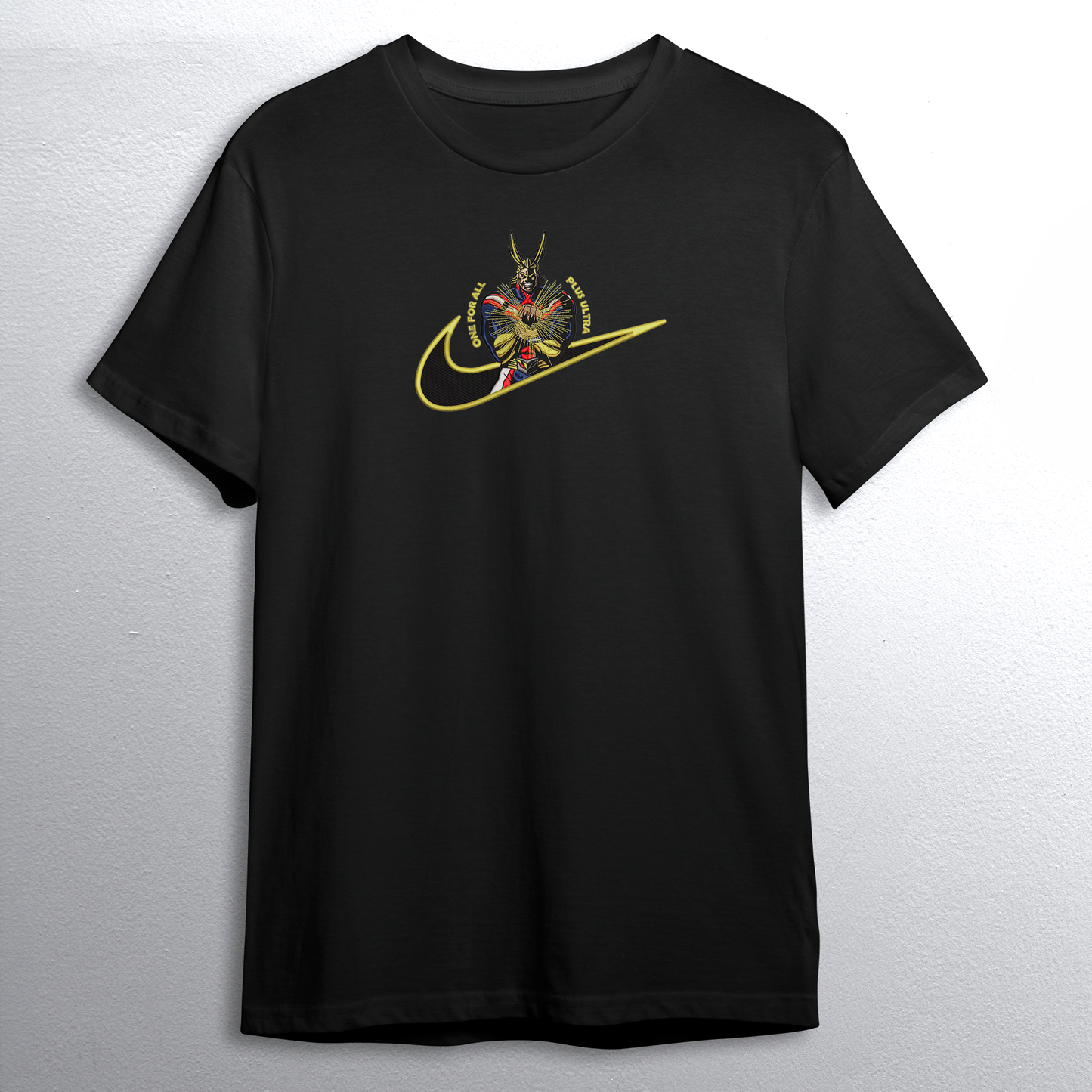 Swoosh All Might felpa/tshirt con ricamo (My Hero Academia)