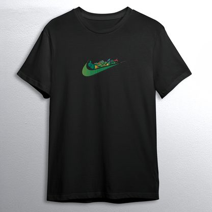 Swoosh Tartarughe Ninja felpa/tshirt con ricamo